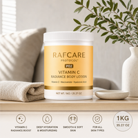 Lotion corporelle à la vitamine C 1 kg, niacinamide, acide hyaluronique, hydratante, OEM, marque privée