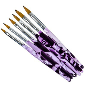 <span class=keywords><strong>NABR</strong></span>-102 Kolinsky cheveux plat acrylique Nail Art brosse 20% à 100% taille 12 manche rose pour usage décoratif - Product Image 2