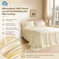 Parure de lit d'été Cloudland en soie durable 400TC, certifiée OEKO-TEX Standard 100 et BSCI, couleur unie de qualité supérieure