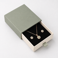 Boîte d'emballage de bijoux en carton écologique personnalisée avec insert pour bagues, colliers, boucles d'oreilles, bracelets - Emballage cadeau