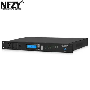 NFZYS-108 금속 전원 공급 장치 시퀀서 10 방향 LCD 디지털 전원 관리 필터 보호 지능형 타이머 AC 220-240V MIDI - Product Image 2