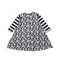 Robe pour bébé en coton 100% avec impression intégrale personnalisée, jolies manches bouffantes longues, robe pour fille, robe de style A-line, robe de sport active et performante
