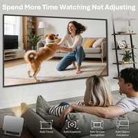 Proyector LED Inteligente X4AD Nativo 1080P, 350 ANSI, Android GTV, Enfoque Automático, Tiro Corto, WiFi de Doble Banda, BT5.0, Cine en Casa Portátil