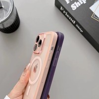 Coque de protection d'objectif transparente magnétique sans fil pour Iphone 13 14 15 Pro Max Anti-chute Tpu couverture de téléphone portable