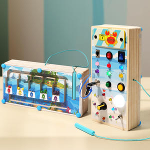 Offre Spéciale électronique occupé conseil bébé en bois sensoriel analogique volant <span class=keywords><strong>Circuit</strong></span> occupé conseil <span class=keywords><strong>Montessori</strong></span> jouets avec lumière LED - Product Image 5