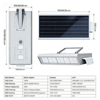 Lampadaire solaire extérieur le plus lumineux IP65, étanche, pour route, LED, alimenté par l'énergie solaire, éclairage paysager tout-en-un