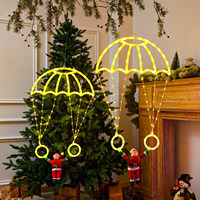 Guirlande lumineuse de Noël en forme d'échelle, étanche IP65, pour la décoration des vitrines de Noël