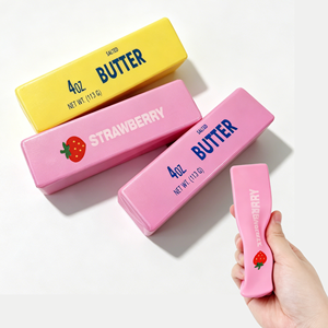 Jouet anti-stress souple en PU en forme de bâton de beurre, à remontée lente, personnalisable avec impression intégrale, multi-styles, vente en gros directe usine - Product Image 1