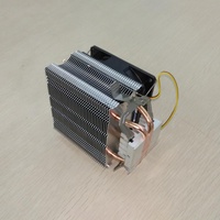 Pendingin CPU DC 12V yang Dapat Disesuaikan dengan Kipas LED, Radiator Tembaga, Bantalan Cairan RGB untuk Casing Komputer