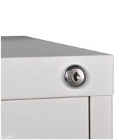 Armoire de classement en acier blanc à quatre tiroirs, moderne, grande capacité, sécurisée et élégante