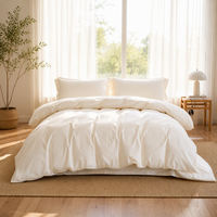 Parures de lit personnalisées pour lits Queen et King Size, en bambou 100% blanc uni, 300 fils, avec draps à poches profondes et taies d'oreiller