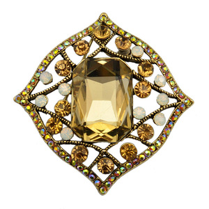 Broche de Flor Retro em Liga com Inlay de Strass para Mulheres, Presente para Casamento e Festa - Product Image 6