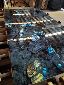 Tampo de Mesa de Granito Natural Luxuoso Stonelink do Brasil, Design Moderno, Lajes de Labradorita Azul Polidas para Bancada de Cozinha - Product Image 3