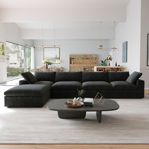 KF CASA Vente en gros de meubles de salon Wabi Sabi Ensembles de canapés divan modulaires nordiques noirs - Product Image 3