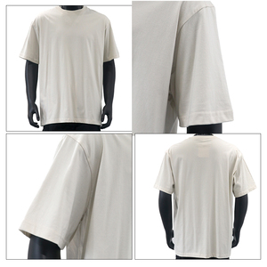 T50003 T-shirt Homme Respirant à Col Ras du Cou Tricoté 100% <span class=keywords><strong>Coton</strong></span> Anti-Rides Transfert de Chaleur Imprimé Logo Coupe Ample à Manches Courtes - Product Image 3