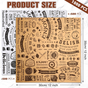 Papier parchemin personnalisé |   Papier d'emballage alimentaire de qualité supérieure résistant à la graisse pour les hamburgers, les pains, les biscuits et les chaînes de restaurants - Product Image 5