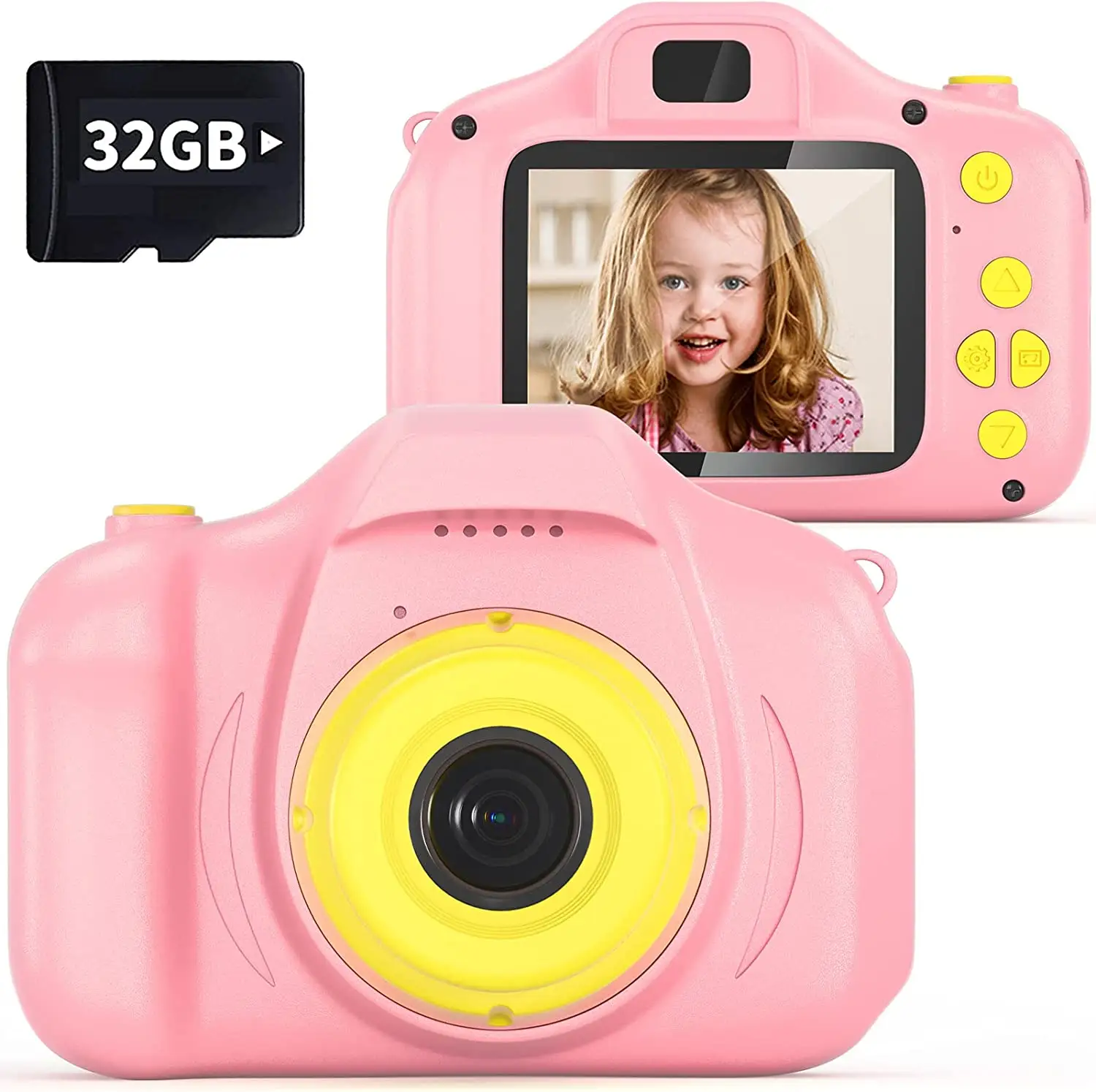 Appareil photo numérique Portable pour enfants, appareil photo vidéo numérique pour enfants, cadeaux d'anniversaire, selfie, 2 pouces, 1080P