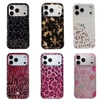 Coque de protection de luxe pour iPhone 18 17 Pro Max 16, motif léopard scintillant vintage, pour femmes et filles