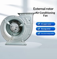 Ventilateur de climatiseur à double entrée à rotor externe de type boîte à faible bruit, ventilateurs d'évacuation d'air à double entrée