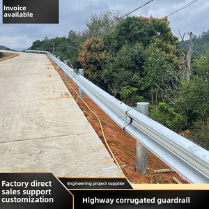 รั้วกันชนแบบ W-Beam สำหรับทางหลวง / รั้วกันชนเหล็กคาร์บอนชุบสังกะสีแบบจุ่มร้อนเพื่อความปลอดภัยบนท้องถนน / รั้วกันชนแบบคานลูกฟูกสำหรับป้องกันการชนในจราจร - Product Image 6