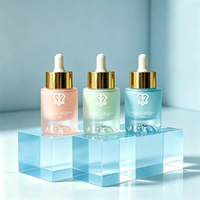 Flacon compte-gouttes rond en verre de 40 ml avec pipette à tête en caoutchouc pour l'aromathérapie, logo personnalisé