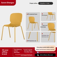 Chaises de conférence et de négociation – Design nordique moderne empilable, en PU, sans accoudoirs, mobilier de bureau