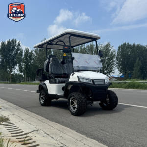 Chariot de golf tout-terrain 4 places de haute qualité Importation unique de Chine avec chariot électrique à batterie au lithium-ion garanti 4 sièges - Product Image 1