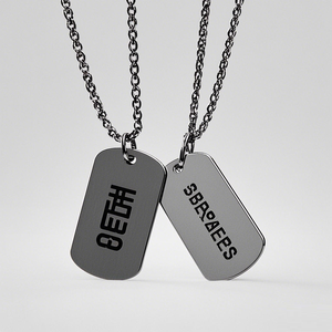 कस्टम डॉग टैग क्यूआर कोड व्यक्तिगत हार टैग जस्ता मिश्र धातु धातु एनमेल टैग कुत्ते पेलेंट हार - Product Image 1