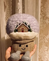 Peluche Jelly Cat Snow Ball, adorable boule de cristal, super douce, pingouin de ski, confortable et adorable
