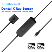 Greatlife Dent Factory Venta al por mayor Sensor de rayos X intraoral APS CMOS RVG dental tamaño 1/2 con imagen rápida, software de IA y sin necesidad de controlador