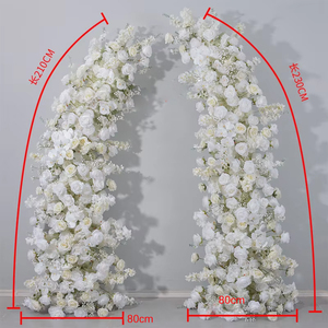 بوق زفاف مخصص على شكل زهرة قوس خلفية قوس قوس حفلة قوس قوس زهور حرير الزاوية - Product Image 6