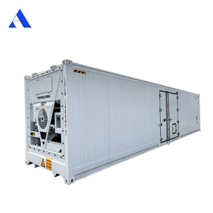 Conteneur frigorifique de 40 pieds avec ouverture latérale, 1 porte, 12 m de longueur, équipement Thermo King, avec trappe d'évacuation et rideau en PVC - Product Image 1