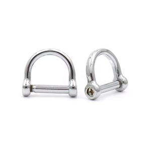 Pulsera de cuero para equipaje de acero inoxidable, accesorios para llavero, hebilla en forma de D, grillete, hebilla de <span class=keywords><strong>herradura</strong></span>, hardware para yate de 18mm - Product Image 3
