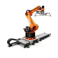 Robot Palletizing Kelas Makanan KUKA KR140 R3200-2 PA, Beban Angkut 140kg, Lengan 3195mm, Workstation Robot Industri untuk Palletizing