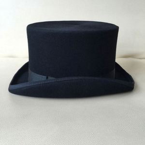 Chapeau haut de forme Lincoln en feutre 100% laine, noir, de haute qualité, style personnage, hauteur 13,5 cm, pour fêtes, affaires et occasions décontractées, vente en gros - Product Image 3