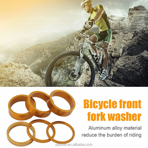 Entretoise de fourche de vélo en titane TC4 légère et robuste, rondelle GR5 pour <span class=keywords><strong>casque</strong></span> de vélo, joint d'anneau avant pour VTT - Product Image 2