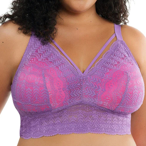 Ladymate ODM/OEM Sujetador <span class=keywords><strong>De</strong></span> <span class=keywords><strong>Realce</strong></span> Con Encaje Mujeres Busto completo Encaje Palangre Bralette Sujetadores acolchados sin alambre Sujetador <span class=keywords><strong>de</strong></span> encaje <span class=keywords><strong>de</strong></span> talla grande - Product Image 1