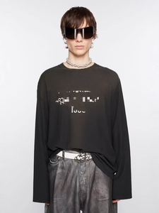 <span class=keywords><strong>T</strong></span>-<span class=keywords><strong>shirt</strong></span> ample à manches longues de haute qualité 1996 High Street pour hommes, femmes et couples - Product Image 4