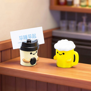ที่วางป้ายเรซิ่นตกแต่งจิ๋วสำหรับแก้วกาแฟ แก้วเบียร์ บ้านตุ๊กตา ของตกแต่ง DIY อุปกรณ์เสริมขนาดเล็กสำหรับตั้งโต๊ะ - Product Image 2