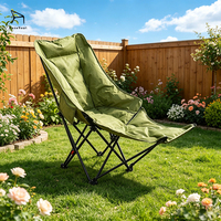 Chaise de camping pliable à dossier réglable sur 4 niveaux pour l'extérieur