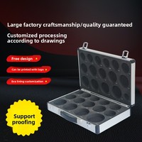 Valise rectangulaire en alliage d'aluminium, étui pour instruments, outil de mesure de précision, rangement portable multifonctionnel, modèle noir