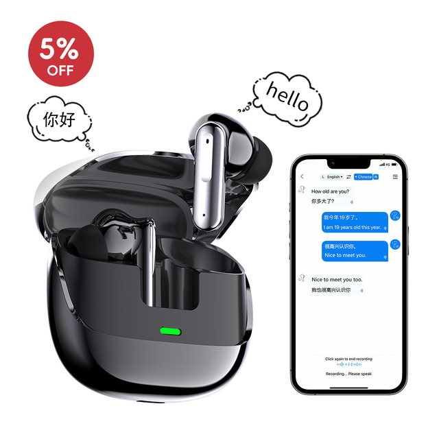Real-Time Two-Way Instant AI Language Translator Earbuds With  WiFi Feature and Offline Function for Travel and Business