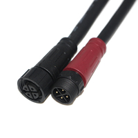 Conector Redondo de Nylon M16 de 4 Pines con Bloqueo de Rosca, Macho y Hembra, Impermeable IP67 para Equipos Eléctricos de Exterior