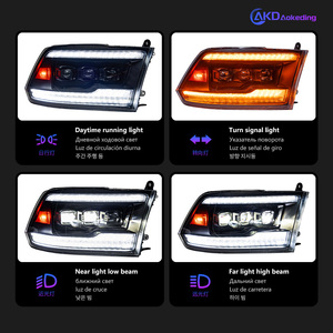 <span class=keywords><strong>AKD</strong></span>- Estilo de Auto para Faros Delanteros de Dodge Ram 2009-2018 Ram1500 2500, Proyector de Faros LED de 3 Lentes, Accesorios de Auto con Reversa - Product Image 4