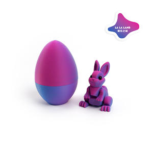 Juego de Conejito y Huevo Impresos en 3D, Material PLA, Decoración Colorida de Pascua, 6 cm - Product Image 5