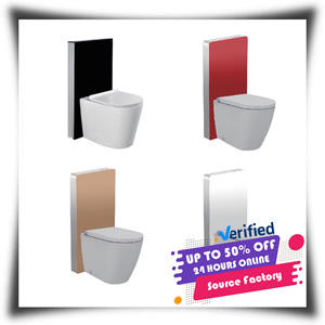 <span class=keywords><strong>Réservoir</strong></span> de toilette mural à double chasse d'eau premium, économiseur d'eau, design en verre trempé - Product Image 1