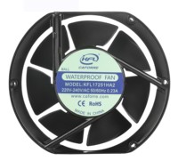 Ventilateur axial de refroidissement en alliage d'aluminium étanche IP68, 172 mm, 220 V CA, haut débit d'air (CFM), moteur 100 % cuivre, double roulement à billes, certifié CE, OEM/ODM