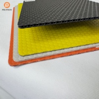 Panneau alvéolaire en PP de 5 mm, surface à bulles, 1220*2440 mm, couleur personnalisée, structure de coque de protection pour valise de transport aérien