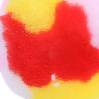 Balle à mâcher colorée en peluche pour chat, jouet élastique et moelleux pour animaux de compagnie, balle arc-en-ciel pour le nettoyage des dents et la poursuite, pour le jeu en intérieur