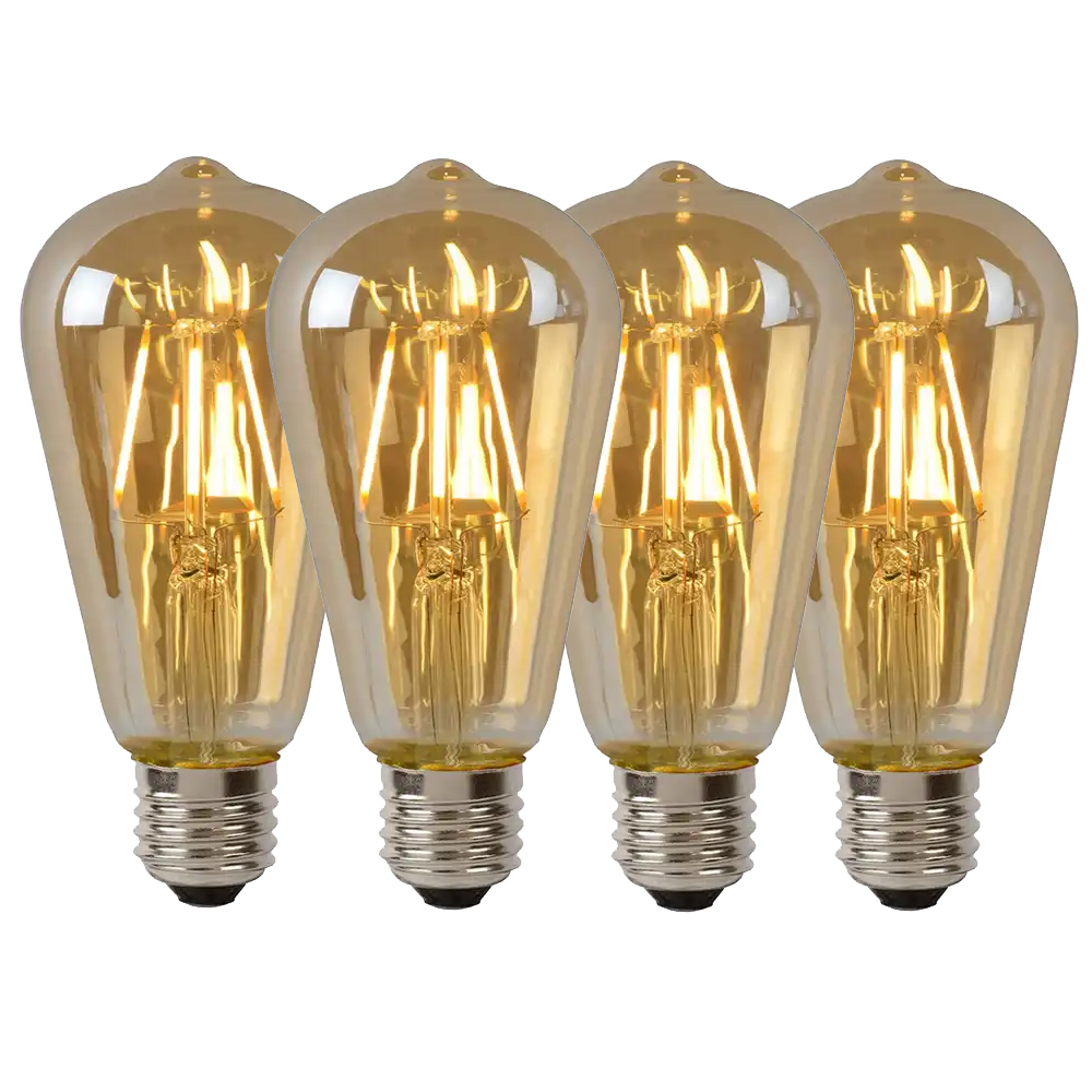 Đèn mới phong cách cổ điển trang trí ánh sáng Bulb Ware Trắng Retro LED đèn dây tóc bóng đèn 4 Wát ST64 LED bóng đèn dây tóc